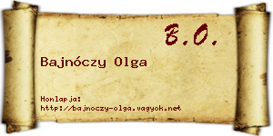Bajnóczy Olga névjegykártya