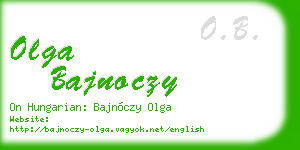 olga bajnoczy business card